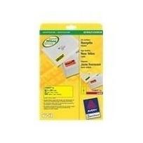 Avery High Visibility Labels - Permanentklebeetiketten - Neongelb - 99,1 x 38,1 mm 350 Etikett(en) (25 Bogen x 14) (L7263Y-25.FR)