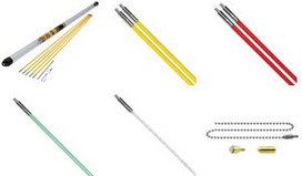 C.K Einziehstange MightyRod PRO GLO, Durchmesser 6 mm phosphoreszierend, Länge: 1 m, vernickelt, splitterfrei, - 1 Stück (T5432)