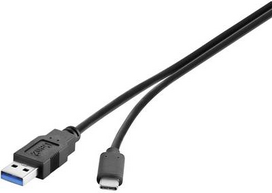 Renkforce RF-3241264 USB Kabel 0,15 m USB 3.2 Gen 1 (3.1 Gen 1) USB A USB C Schwarz (RF-3241264)