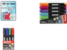 Kores M20903 Permanent-Marker Meißel Braun - Hellblau - Hellgrün - Orange - Pink - Violett 6 Stück(e) (M20903)