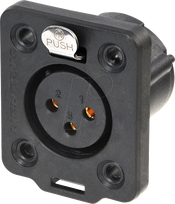 NC3FDX-T - XLR-Einbaubuchse 3-polig TOP (NC3FDX-TOP)