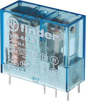 FINDER FIN 40.61.7 24V4 - Steck-Printrelais, 1 CO, 16 A, AgSnO2, 24 V DC sensitiv (406170244001)