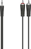 Hama 00200721 Audio-Kabel 5 m 3.5mm 2 x RCA Schwarz (00200721)