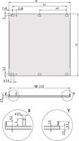 SCHROFF Frontplatten, U-Profil, schirmbar - U-FRONTPL.EMC 3HE 63TE M.PIN (20848068)