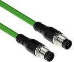 ACT Industrial 3.00 meters Sensor cable M12A 8-pin male to M12A 8-pin male, Ultraflex TPE cable, shielded (SC3861)
