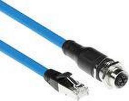 ACT Industrial 3.00 meters Sensor cable M12X 8-pin female chassis to RJ45, Superflex SF/UTP TPE cable, shielded (SC4951)