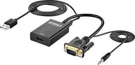 SpeaKa Professional AV Konverter SP-12111624[VGA Klinke - HDMI] 1920 x 1080 Pixel (SP-12111624)