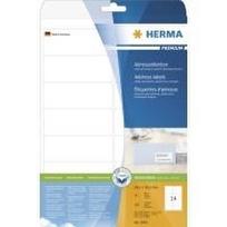 HERMA Premium - Permanent selbstklebende, matte laminierte Adressetiketten aus Papier - weiß - 99,1 x 38,1 mm - 350 Etikett(en) (25 Bogen x 14) (5076)
