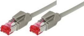 Patchkabel S/FTP, PiMF, Cat 6, grau, 25,0 m Halogenfrei, mit Leoni-Kabel und Hirosesteckern TM21 (bisherige Bezeichnung S/STP) (73625)