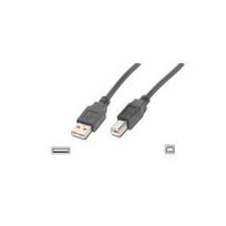 Digitus 3m USB2.0 A/B - USB A - USB B - Männlich/männlich - Gerade - Gerade - Schwarz (AK 672/3 AL)
