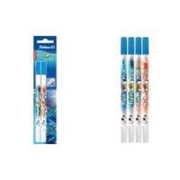 PELIKAN Tintenloeschstift S.Pirat 850 loescht koenigsblaue Tinte Blisterpackung mit 2 Stk F-Breite zum loeschen einzel Buchstaben (00921742)