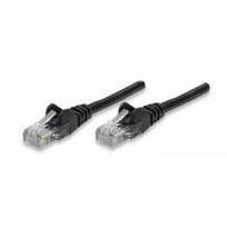 Intellinet - Patch-Kabel - RJ-45 (M) zu RJ-45 (M) - 30 cm - UTP - CAT 5e - geformt, ohne Haken - Schwarz (Packung mit 10)