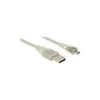 DeLOCK - USB-Kabel - USB (M) - 5-polig Micro-USB Typ B (M) - 1,0m (USB/USB2.0) - durchsichtig (83898)