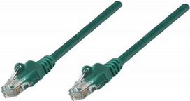 Intellinet Network Patch Cable, Cat6, 10m, Green, Copper, U/UTP, PVC, RJ45, Gold Plated Contacts, Snagless, Booted, Lifetime Warranty, Polybag - Patch-Kabel - RJ-45 (M) zu RJ-45 (M) - 10,0m - UTP - CAT 6 - geformt, ohne Haken - grün (738699)