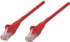 Intellinet Network Patch Cable, Cat6, 0,25m, Red, CCA, U/UTP, PVC, RJ45, Gold Plated Contacts, Snagless, Booted, Lifetime Warranty, Polybag - Netzwerkkabel - RJ-45 (M) zu RJ-45 (M) - 25cm - UTP - CAT 6 - geformt, ohne Haken - Rot (739924)