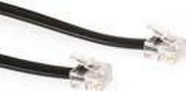 ACT RJ12 - RJ12 cable - Black 3.0m 3m Schwarz Telefonkabel (TD5703)