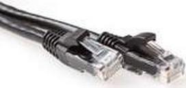 ACT Black 0.5 meter U/UTP CAT6A patch cable snagless with RJ45 connectors CAT6A U/UTP SNAGLESS BK 0.50M (IB2900)