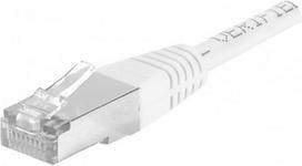 Patchkabel Cat. 6A, S/FTP, Kupfer, PoE, weiß, 1,0 m 10-Gigabit-fähiges Patchkabel mit besonders schmalem Knickschutz (858361)