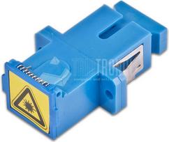 Lightwin LWL Kupplung Simplex SCS-SC - Singlemode - mit integrierter Staubschutzkappe - plastik LWL-Steckverbinder SCS/SC 1 Stück(e) Blau (LKUP SCS-SC SM)