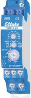 Eltako FSR14-2X. Produkttyp: Schaltaktor, Befestigungstyp: DIN-Schienenmontage, Anzahl Kanäle: 2 Kanäle. Maximale Schaltleistung: 2000 W, Eingangsspannung: 250 V, Eingangsfrequenz: 50 Hz. Breite: 18 mm, Tiefe: 58 mm (30014002)