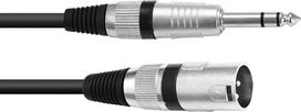 Omnitronic 30225195 XLR Adapterkabel [1x XLR-Stecker 3 polig - 1x Klinkenstecker 6.3 mm (stereo)] 0.90 m Schwarz (30225195)