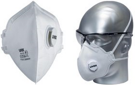 uvex Atemschutzmaske silv-Air classic 3310, FFP3 Material: Kopfband Textil/ Nasenclip PP/ Kopfbandclips PP/ - 1 Stück (8763310)