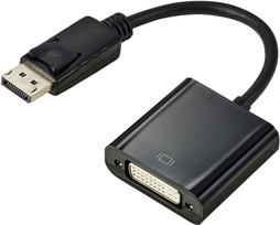 Renkforce RF-5771774 DisplayPort / DVI Adapter [1x DisplayPort Stecker - 1x DVI-Buchse 24+5pol.] Schwarz PVC-Mantel 15 cm (RF-5771774)
