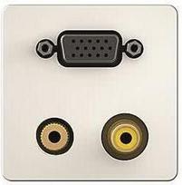 KIND Konnect design - VGA, 7454000551 Video,Audio Blende 1/2 Kabelpeitsche ws 1 (7454000551)