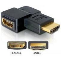 DeLOCK - Video- / Audio-Adapter - HDMI - HDMI, 19-polig (W) - bis - HDMI, 19-polig (M) - Winkelstecker (65076)