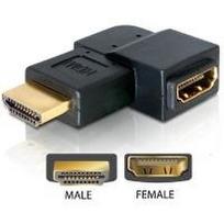 DeLOCK - Video- / Audio-Adapter - HDMI - HDMI, 19-polig (M) - bis - HDMI, 19-polig (W) - Winkelstecker (65077)
