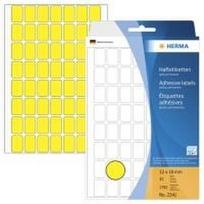 HERMA - Permanentklebeetiketten - Gelb - 12 x 18 mm 1792 Etikett(en) (32 Bogen x 56) (2341)