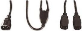 CUC Exertis Connect 580490 Schwarz 1.8m C14-Koppler 2 x C13-Koppler Stromkabel (580490)