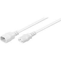 Wentronic Goobay Kaltgeräte Verlängerung 1 m, Weiß - Gerätestecker C14 (Kaltgeräteanschluss) > Gerätebuchse C13 (Kaltgeräteanschluss) (97582)