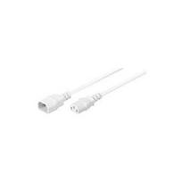 Wentronic Goobay Kaltgeräte Verlängerung 0,5 m, Weiß - Gerätestecker C14 (Kaltgeräteanschluss) > Gerätebuchse C13 (Kaltgeräteanschluss) (97581)