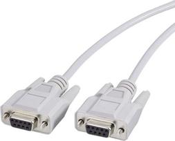 Renkforce Null-Modem Anschlusskabel [1x D-SUB-Buchse 9pol. - 1x D-SUB-Buchse 9pol.] 1.80 m Grau Renkforce