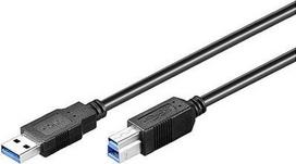 Wentronic USB 3.0 AB 180 HiSpeed - 1.8m - USB A - USB B - Männlich/männlich - Schwarz (93655)