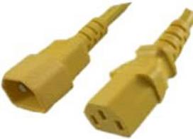 Advanced Cable Technology C13 - C14 - 1.80m 1.8m C13-Koppler C14-Koppler Gelb Stromkabel (AK5118)