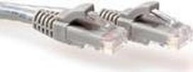 ACT Grey 15 meter U/UTP CAT6A patch cable snagless with RJ45 connectors. Cable length: 15 m Cat6a u/utp snagless gy 15.00m (IB3015)