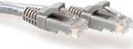 ACT Grey 20 meter U/UTP CAT6A patch cable snagless with RJ45 connectors. Cable length: 20 m Cat6a u/utp snagless gy 20.00m (IB3020)