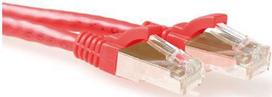 ACT Red 1.5 meter SFTP CAT6A patch cable snagless with RJ45 connectors. Cat6a s/ftp snagless rd 1.50m (FB6551)