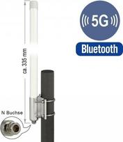DeLOCK - Antenne - 33,5 cm - Dipol - Smart Home - 2,14 - 2,93 dBi - ungerichtet - außen, Wandmontage möglich, Stangenbefestigung, innen - weiß (12631)
