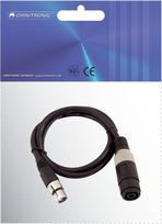 Omnitronic 30225600 XLR Adapterkabel [1x Lautsprecherkupplung - 1x XLR-Buchse 3 polig] 1.00 m Schwarz (30225600)