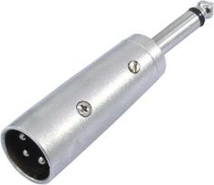 Omnitronic 30226450 XLR Adapter [1x XLR-Stecker 3 polig - 1x Klinkenstecker 6.3 mm (mono)] (30226450)