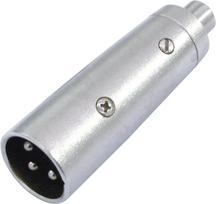 Omnitronic 30226566 XLR Adapter [1x Cinch-Buchse - 1x XLR-Stecker 3 polig] Silber (30226566)
