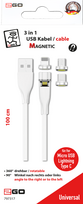 2GO 797317 USB Kabel 1 m USB B USB C/Micro-USB B/Lightning Weiß (797317)