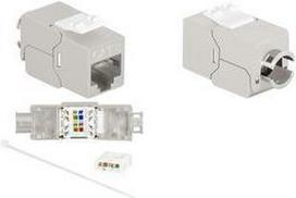 LogiLink Keystone Modul Kat.8.1, Klasse I, geschirmt werkzeuglose Montage, RJ45 Kupplung, Klasse I 40G 2.000 MHz, - 1 Stück (NK4067)