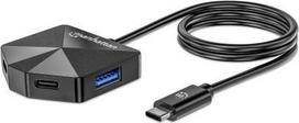 Manhattan USB Hub USB-C Stecker 2xUSB-C 2xUSB-A Port - Hub - 4-Port (181150)
