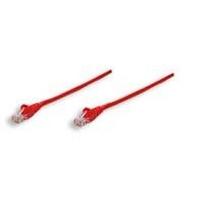 Intellinet - Patch-Kabel - RJ-45 (M) bis RJ-45 (M) - 7.5 m - UTP - CAT 5e - geformt, ohne Haken - Rot