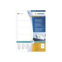 HERMA Special - Wiederverwendbare, selbstklebende, matte Adressetiketten aus Papier - weiß - 96 x 50,8 mm - 1000 Etikett(en) (100 Bogen x 10) (10307)