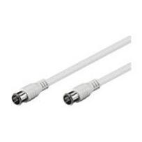 Wentronic Goobay SAT Anschlusskabel, F-Quick, 100% geschirmt, Weiß, 2.5 m - F-Stecker (Quick)  F-Stecker (Quick) (50748)